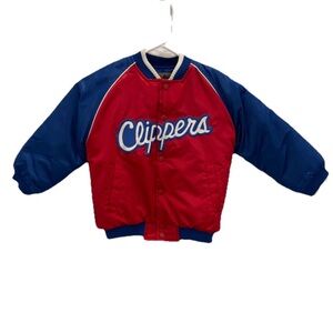 Nike LA Clippers Kids Size 6 Bomber Jacket Red Blue Rare Team Basketball